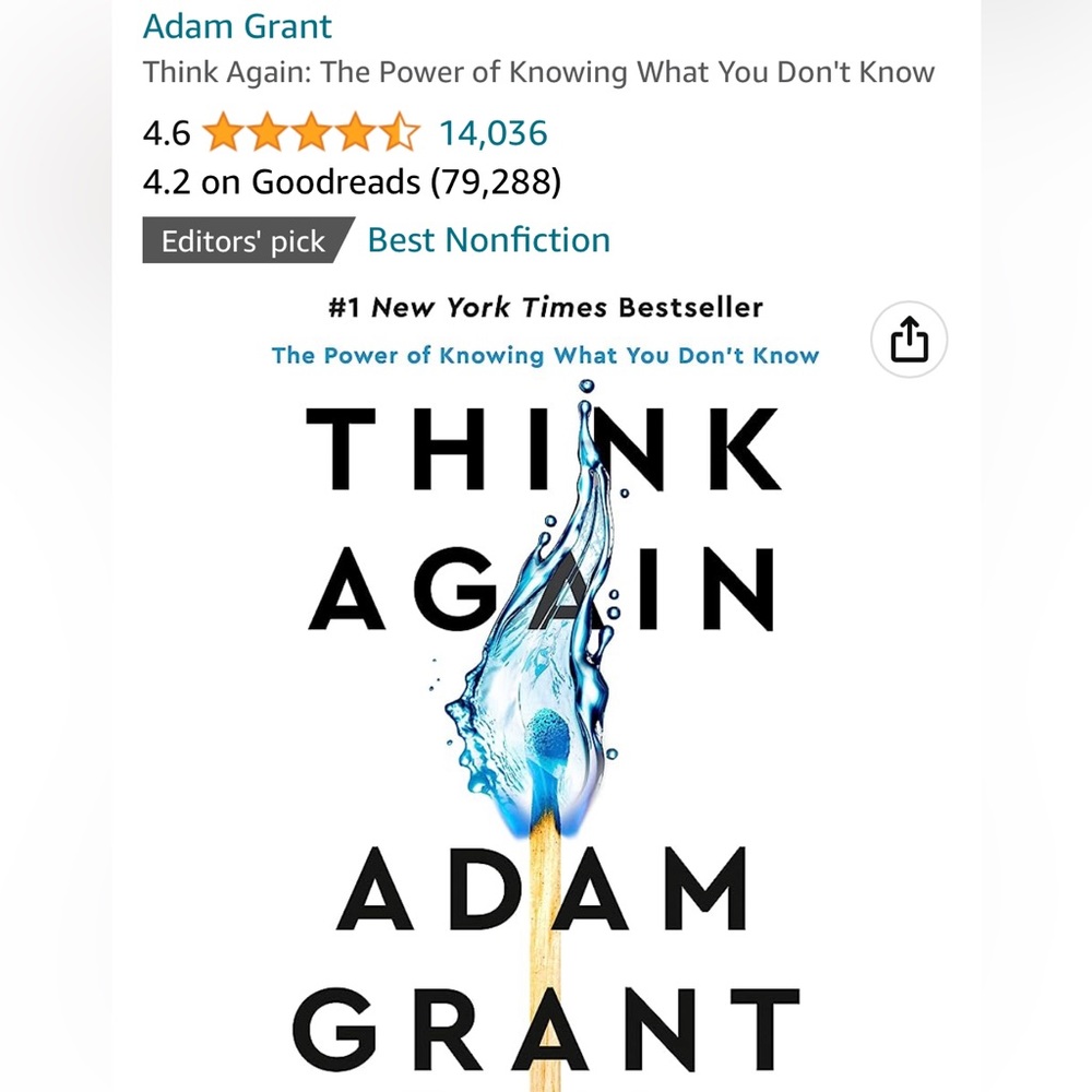 Think Again book 📖 - Picture 2 of 4